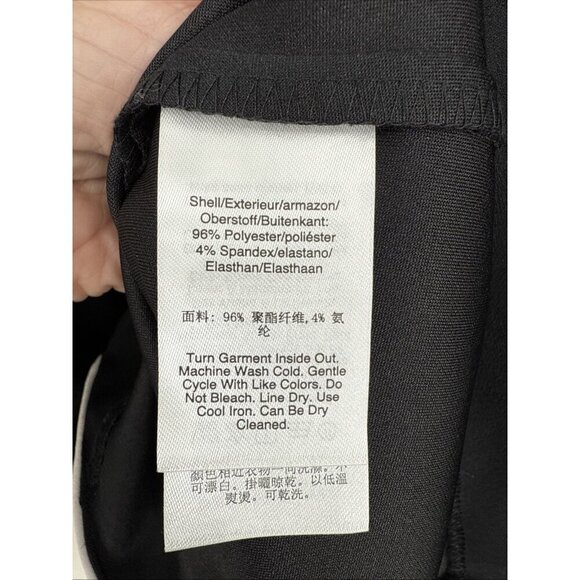 New DKNY Women's Size 6 Black Scuba Crepe Contrast Round Neck Sleeveless Dress - Picture 11 of 11